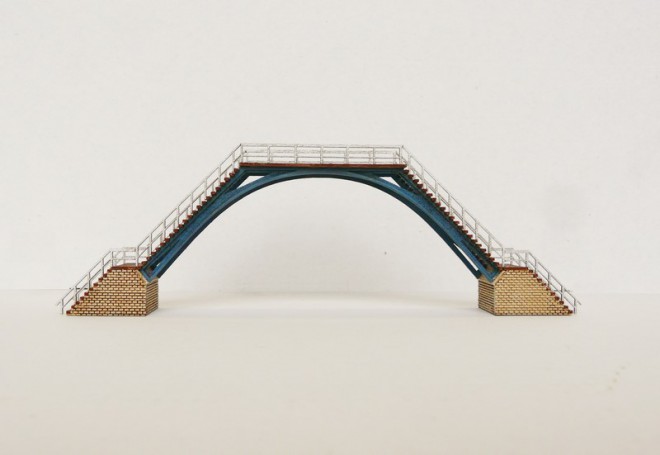 Pont échelle N, passerelle échelle N, pont 1 160, passerelle 1 160, passerelle 2 voies, passerelle voie, maquette échelle N, maquette n, maquette 1 160 (BOIS MODELISME) 8.JPG