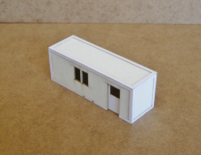 bungalow de chantier, chantier échelle HO, train de travaux échelle HO, cabane chantier, chantier 1 87, train de travaux, bois modelisme, 6.JPG