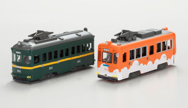 Bandai B-Train set A Shorty Tramway Hankai train type 501 & 161 01.jpg