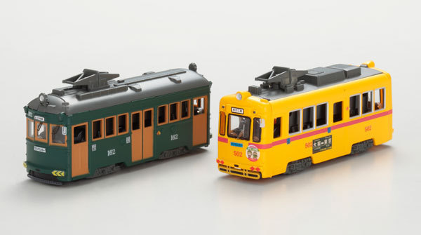 Bandai B-Train set B Shorty Tramway Hankai train 501 & 161 01.JPG